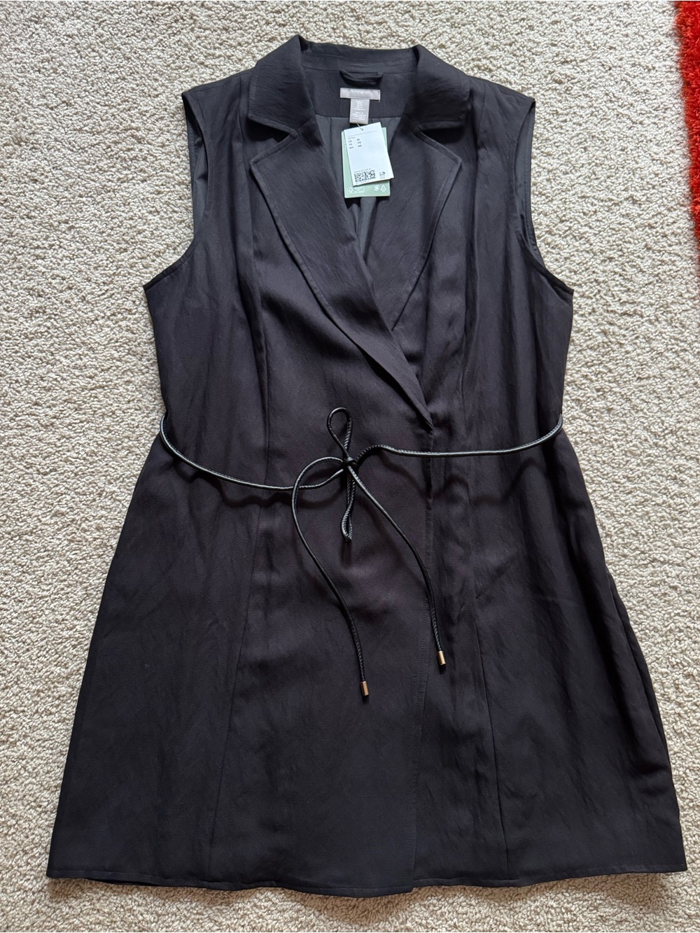 H&M Black Sleeveless Wrap-Style Dress